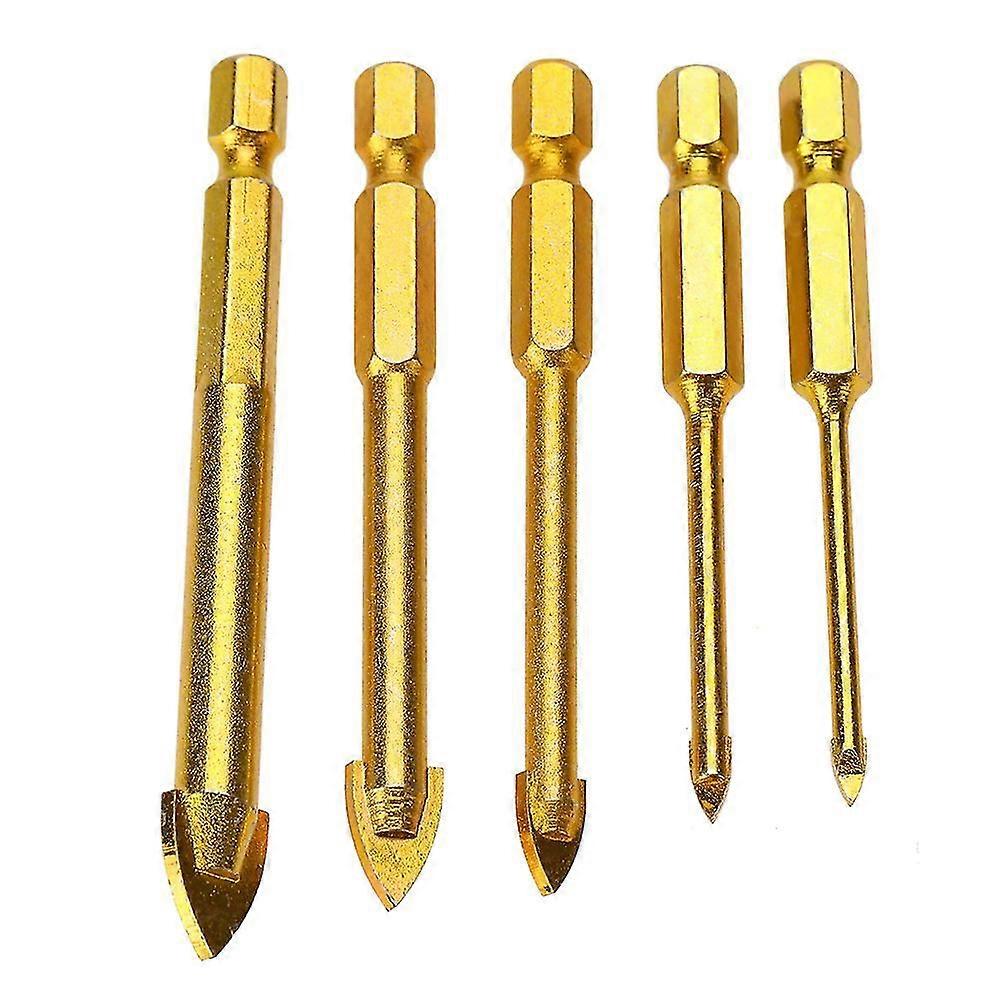 5pcs Industrial Hex Handle Alloy Multifunctional Triangle Drill Bits for Electric Drill 3-10mm