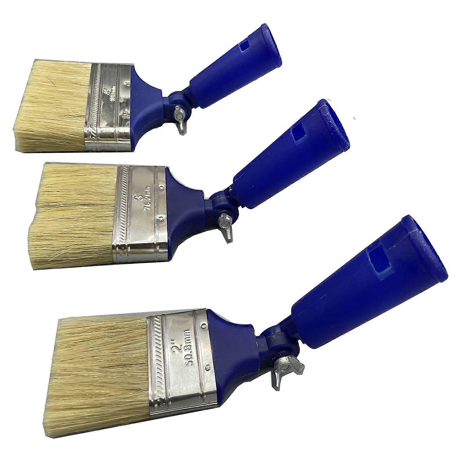 Genixart Extendable Paint Brushes for Walls & Ceiling, Multi Angle Adjustable Masonry Paint Brush for Fence Stain & Wood Varnish (3 Pack)