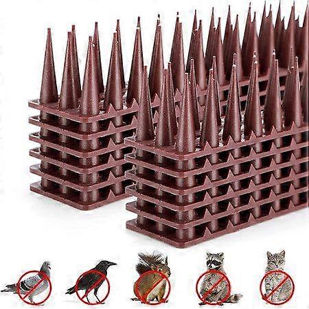 Universal Animal Repellent Plastic Bird Spikes - 12-Piece Set for Humane Deterrence of Pigeons, Squirrels, and More - Weather-Resistant, Easy Installa