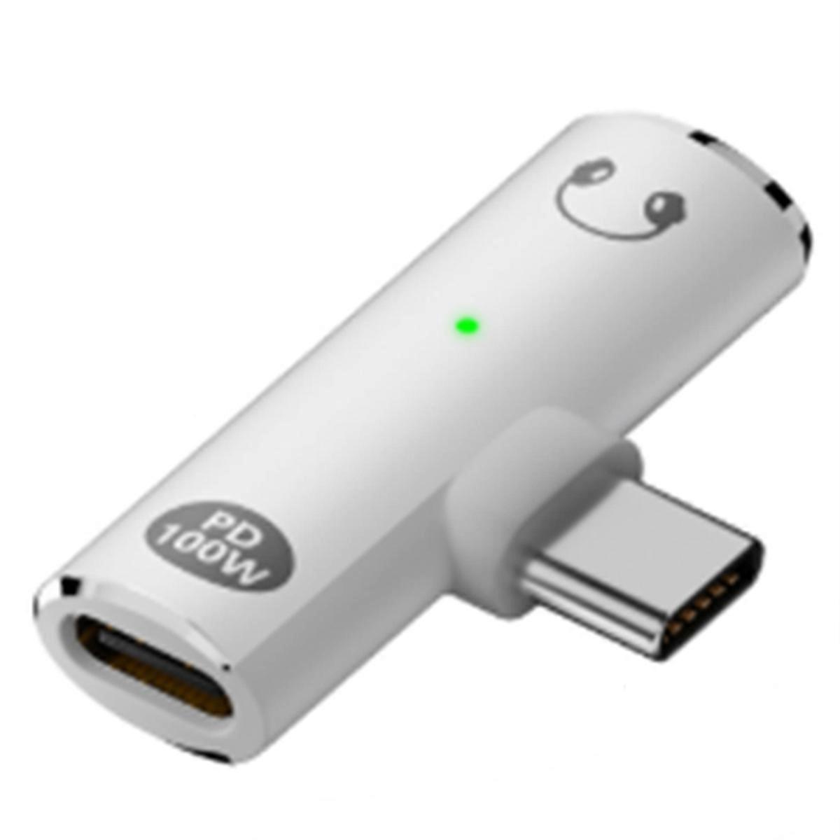 2 in 1 Type C Headphone Charging Jack AUX Audio Adapter PD100W USB C to 3.5mm HiFi Earphone Connect
