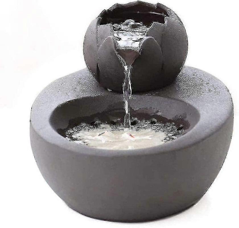 نافورة شرب القط ، موزع مياه صامت هادئ للقطط سيراميك ، أسود -t