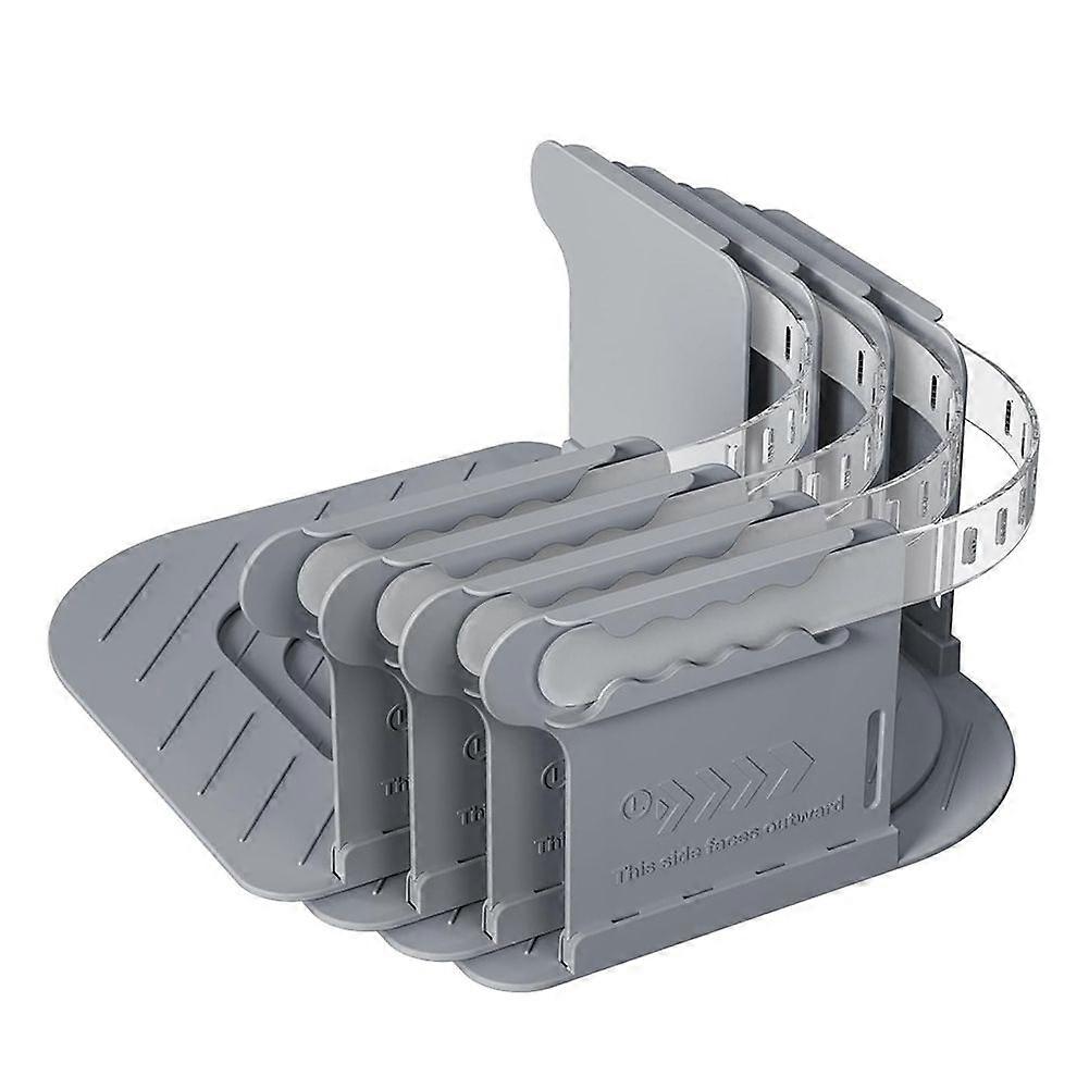Open Corner Bed Sheet Holder with Lock Strips,Duty Bedsheet Clips with Enhanced Straps Mattress, Keep Sheets Firm Gray