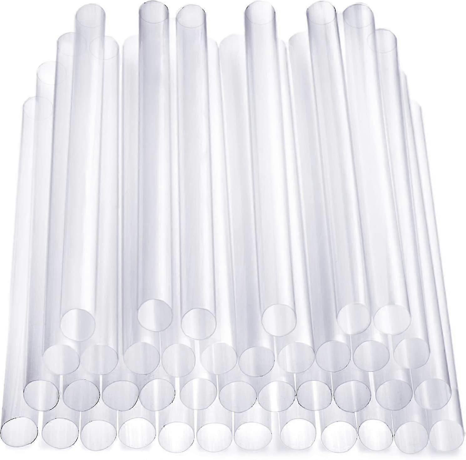 [100 Pack] Clear Jumbo Smoothie Straws 210x11mm