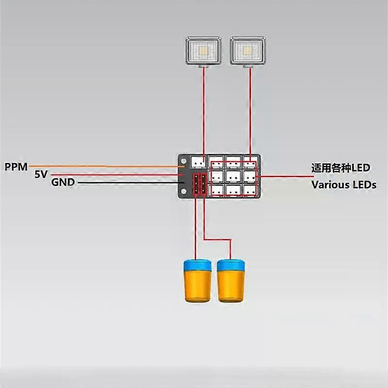 Lighting System Expansion Card PH2.0 Expansion Module For Tamiya MFC-03 1/14 Remote Control Truck Scania Actros 1/10 RC