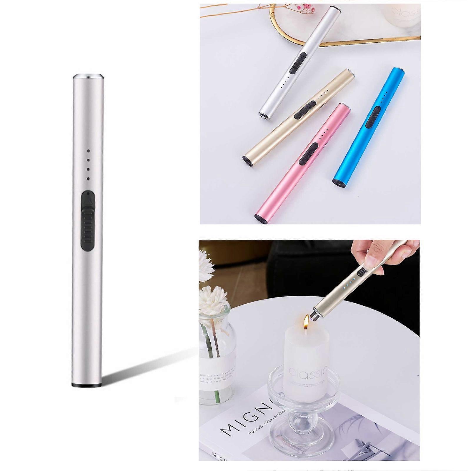 Electric Lighter LED Battery Display Windproof Ignition Tool for Grilling Cooking