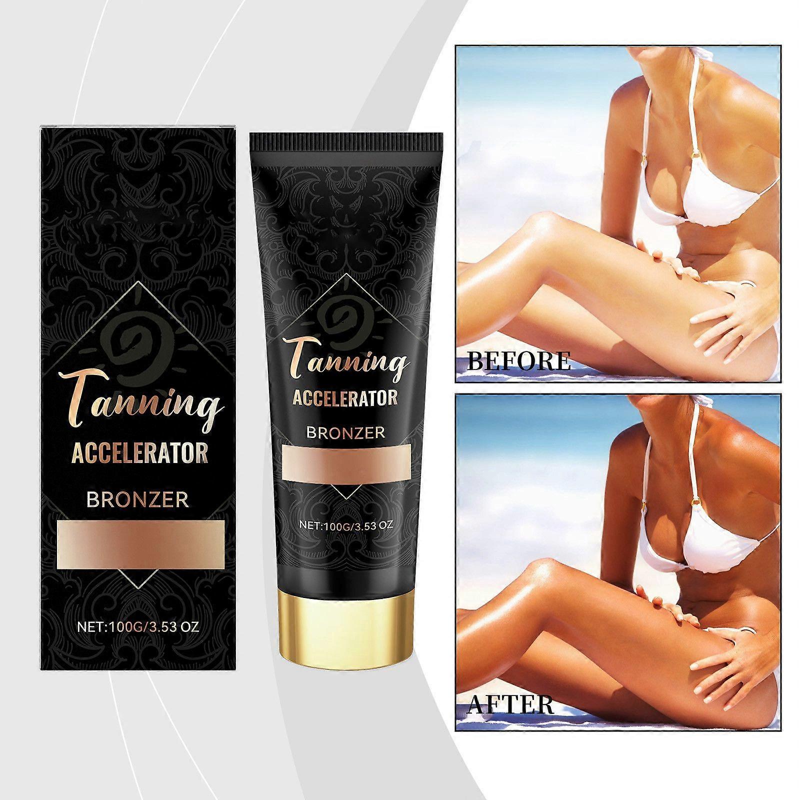 Dark Tanning Lotion Advanced Body Tanner And Tanning Accelerator Instant Bronzer And Tanning Enhancer Tanning Cream For Solarium And Sun 100g Flye2509