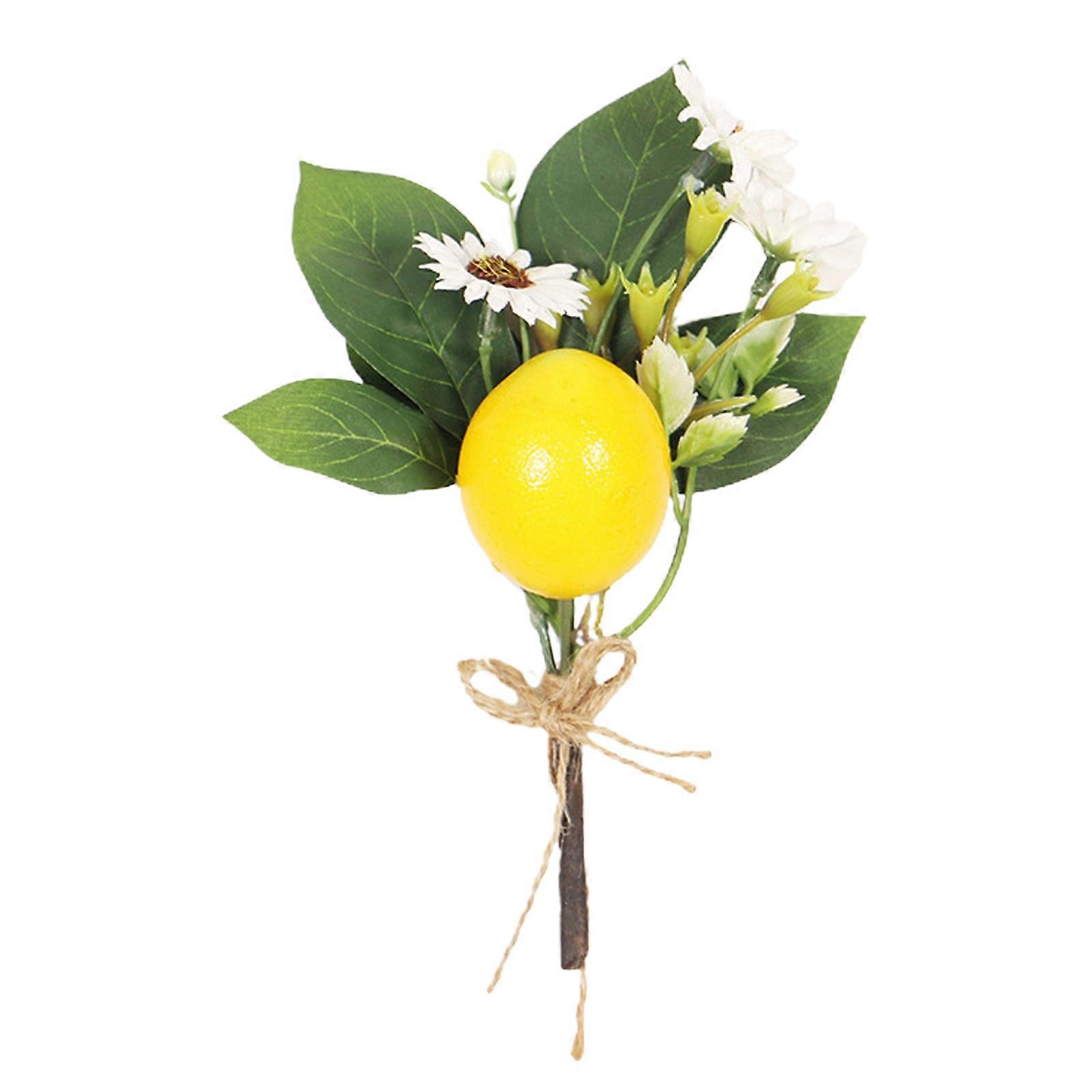 Lemon Foam Cutouts with Wire, Decorative Fruit for Crafts (20pcs)