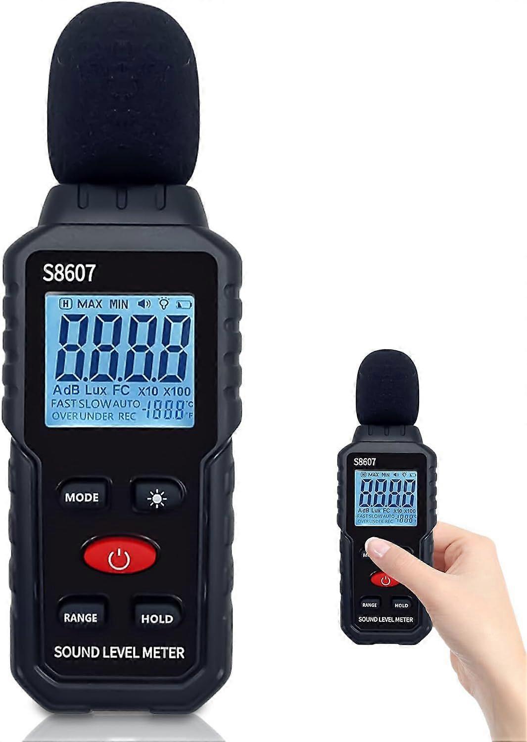 Decibel Tester Sound Level Meter 30dB to 130dB Sound Meter with Backlit LCD Display for Home, Noisy Neighbors, Factory
