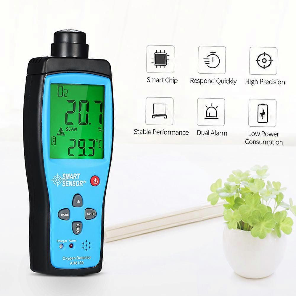 SMART SENSOR Oxygen Meter Digital Portable Automotive O2 Gas Tester Monitor Detector Handheld Oxygen Meter
