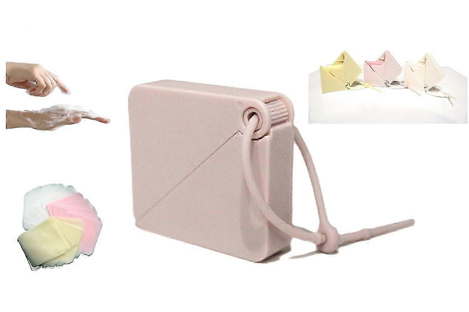 high qualityDissolvable Paper Soap Sheets, Portable Handwashing Sheets for Travel, Outdoor, Survival, Chic Container w/Adjustable Strap