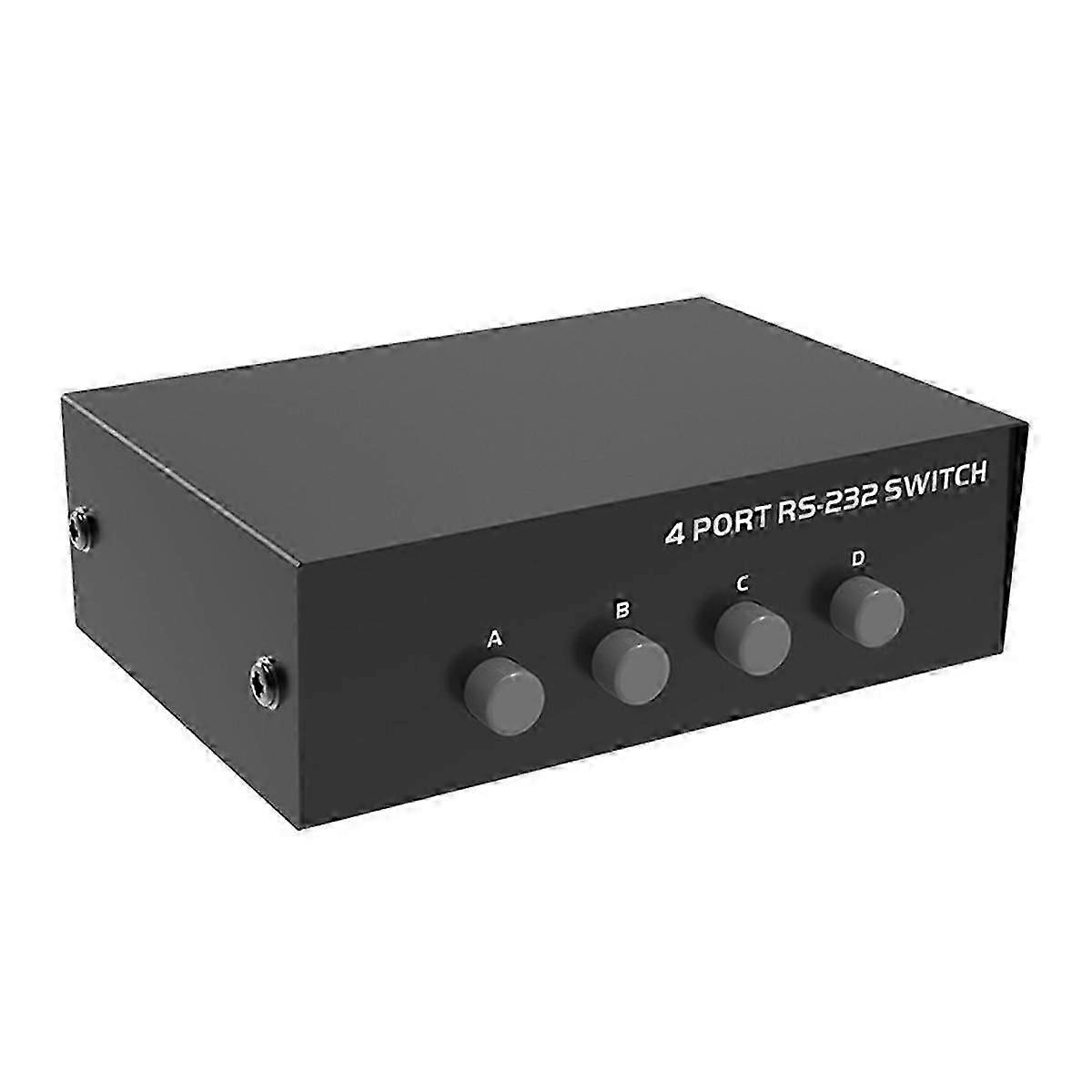 Ports Rs232 Switch Db9 Pin Com Port Sharer 4 In 1 Out Serial Port Sharing Device Button Switch