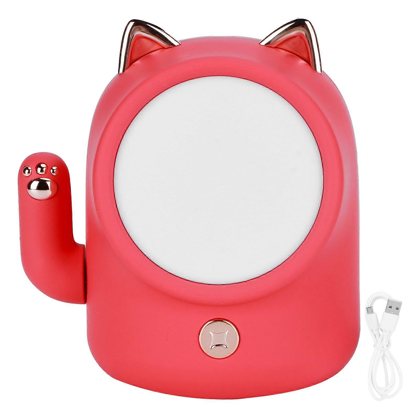 Cute Cat Shaped USB Charging Night Light with Touch Control for Nursery Home Decoration - LED Table Lamp, White