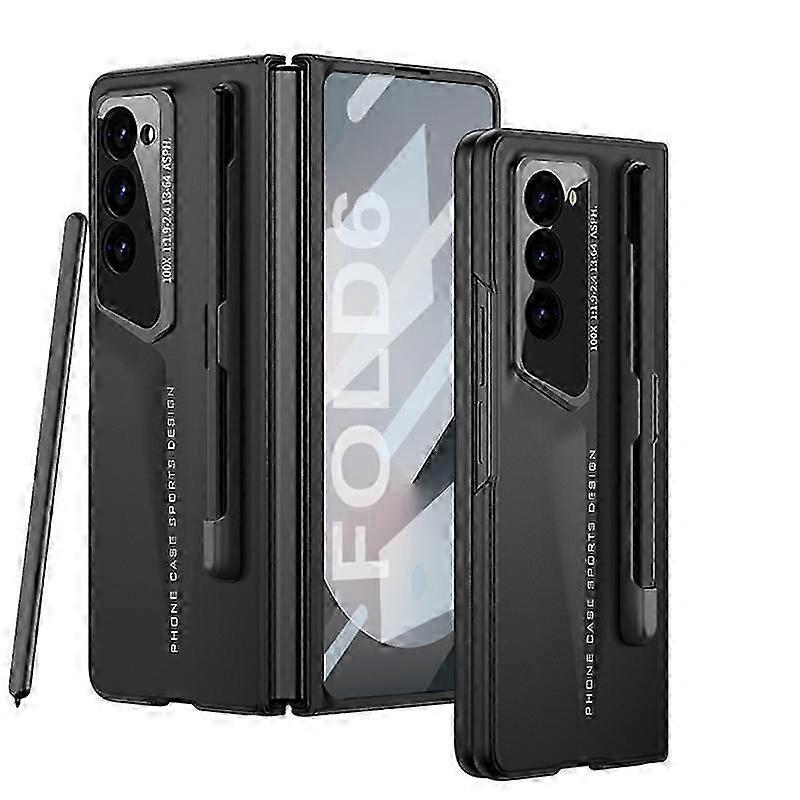 For Samsung Galaxy Z Fold 6 Case, Z Fold 6 Case Slim & Thin Matte Hard PC Case with S Pen Slot & Front Screen Protector