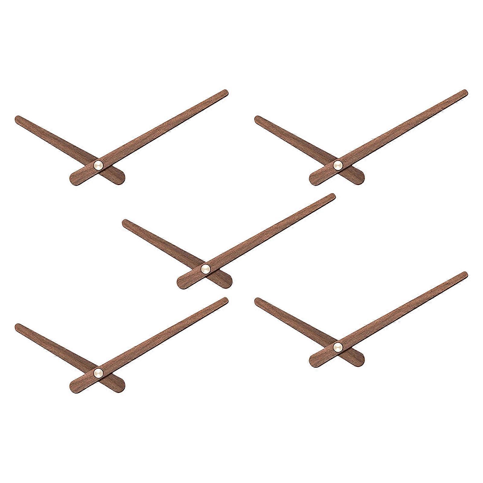 Pack Of 5 Wooden Clock Hands for DIY and Replacement Use On 12 14 inches Clocks