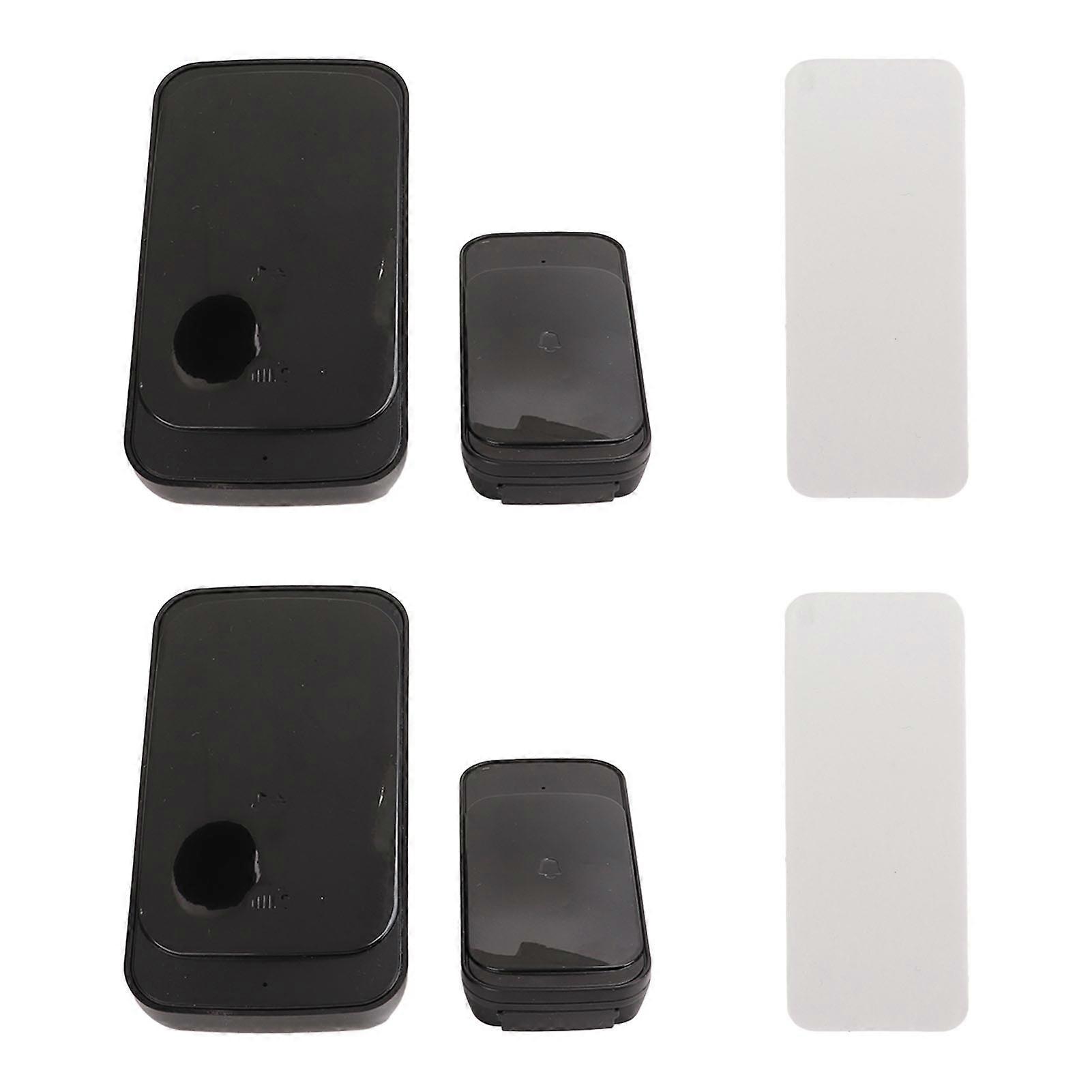 Wireless Doorbell Kit: Touch Button, IP44 Waterproof, 280m Range, LED & Sound Alerts