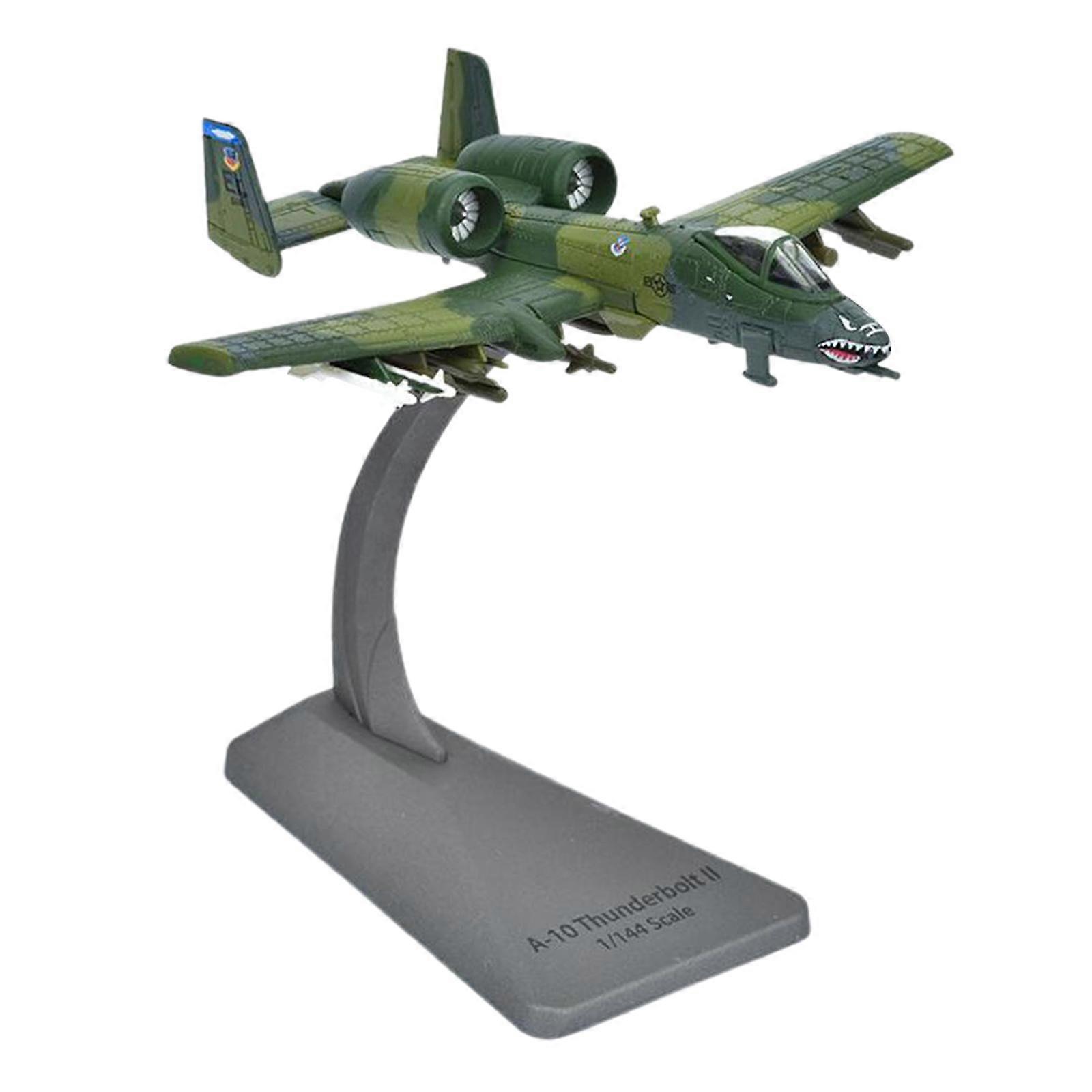 1:144 A10 Aircraft Model Ornament with Display Stand for Bedroom Shelf Cafe