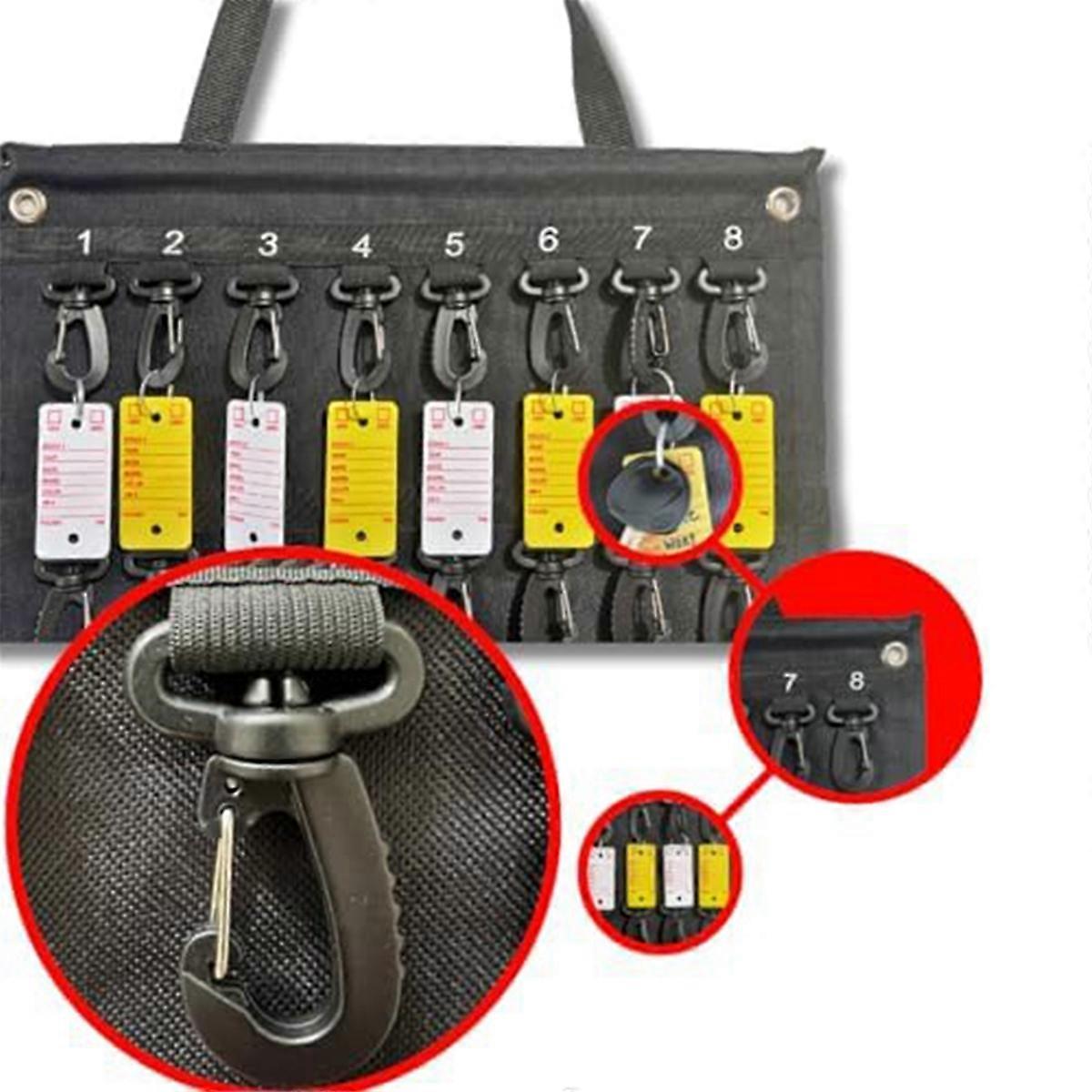 Versatile Roll-Up Key Storage Box, Weatherproof Portable Storage Box, Holds 40 Keys, Security Hook,