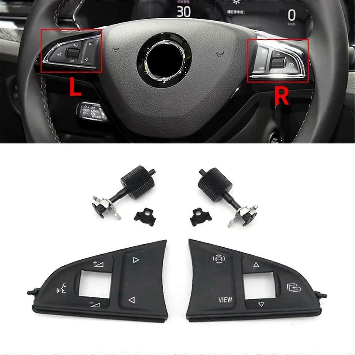 Car Steering Wheel Roller Button Switch Cover Cap for Skoda Superb