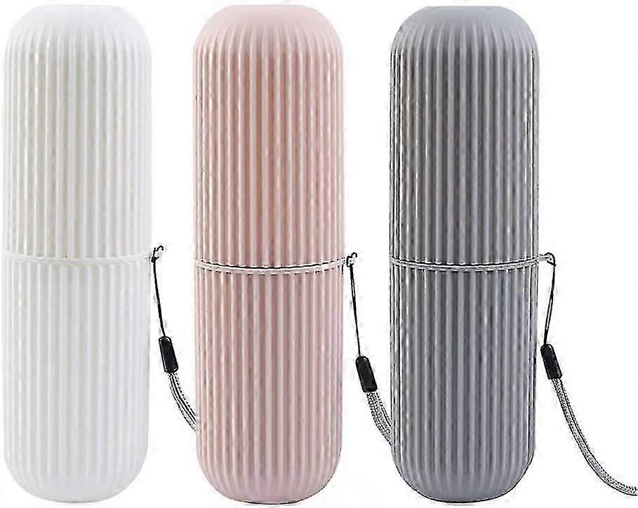 3 Pack Portable Dustproof Toothbrush Travel Case