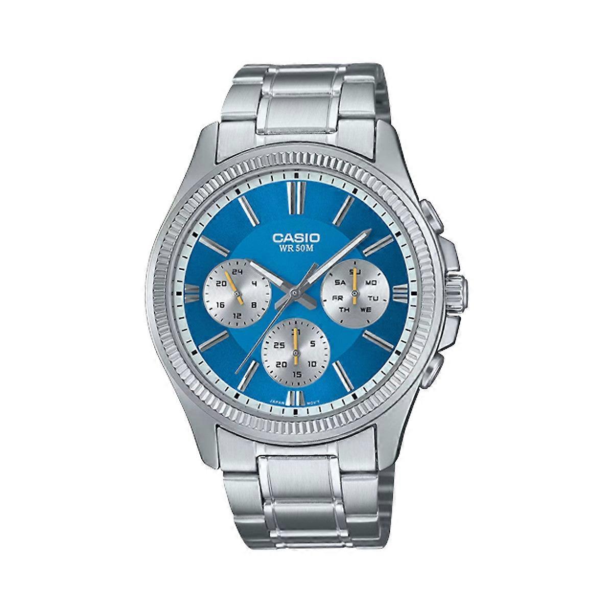 Casio Mtp-1375pd-2a2vef Men's Analog Watch – Blue Dial, Stainless Steel Bracelet, Day-date Display