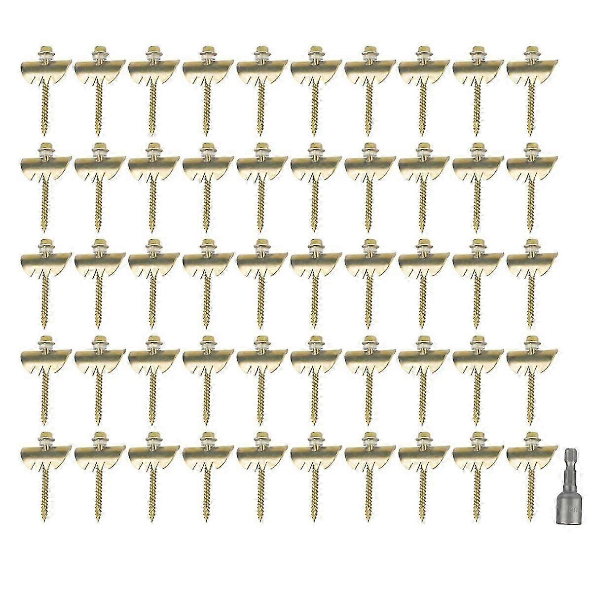 50 stk sinklegering wire gjerdefester for bartre gjerdespiker for jordbruk hagearbeid gjenbruk gjerde stifteskrue SZRH A-X