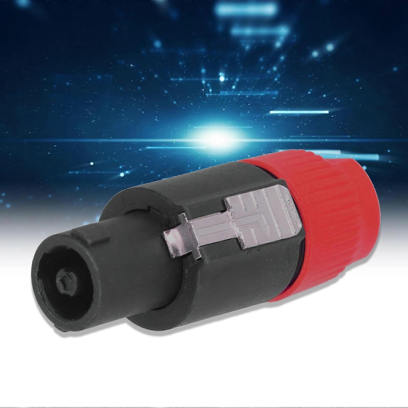 4Pcs 4 Pole Speaker Plug Twist Lock Cable Connector CNL4FC Red