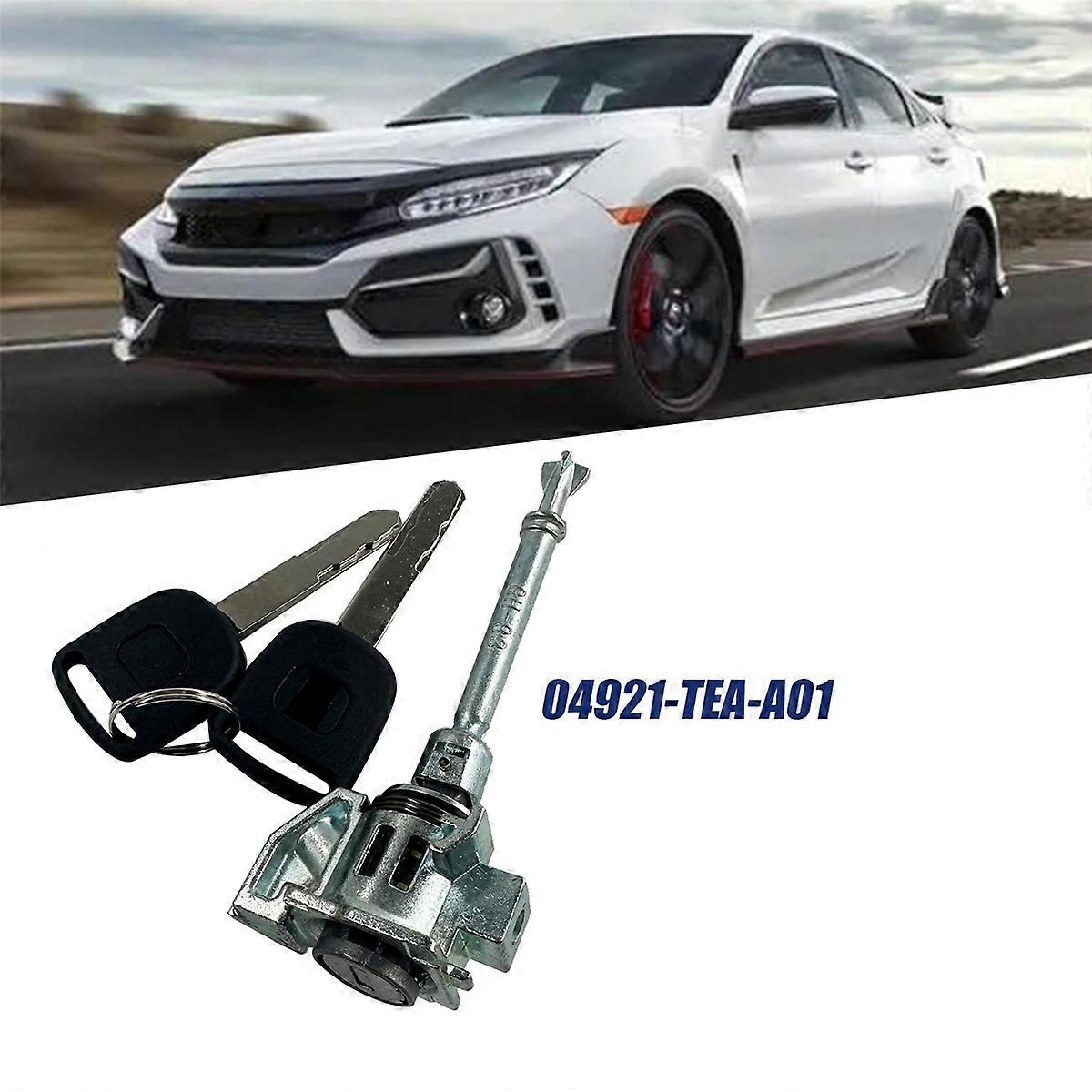 04921-TEA-A01 Left Driver Door Lock Cylinder with 2 Keys for 