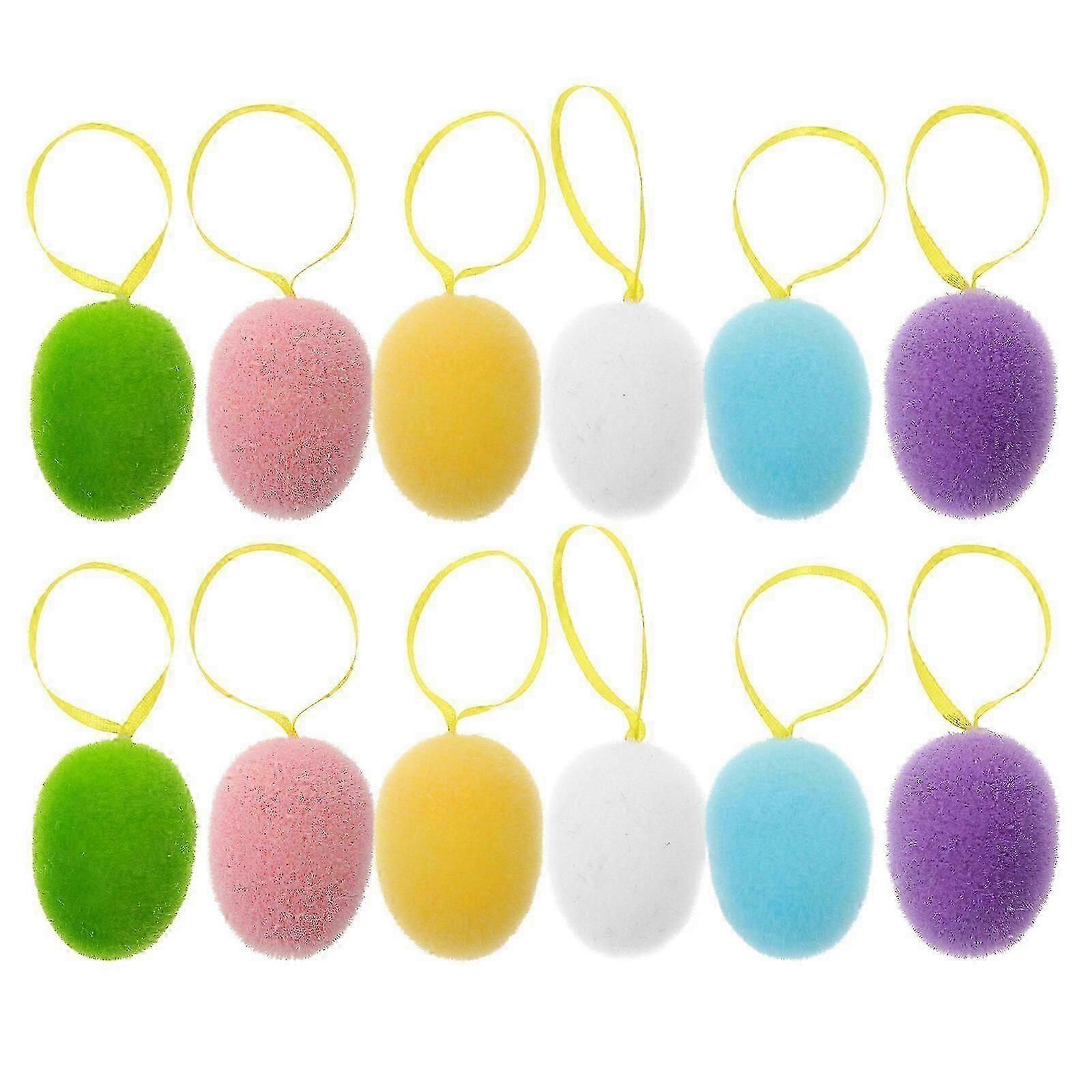 24pcs Easter Eggs Hanging Ornaments Easter Hanging Eggs Easter Decorations Decorative Eggs