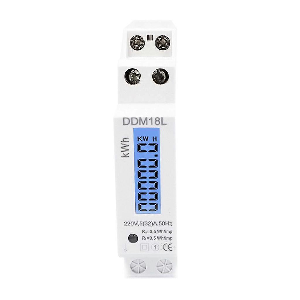 LCD Digital Single Phase Din Rail Electricity Power Consumption Energy Meter