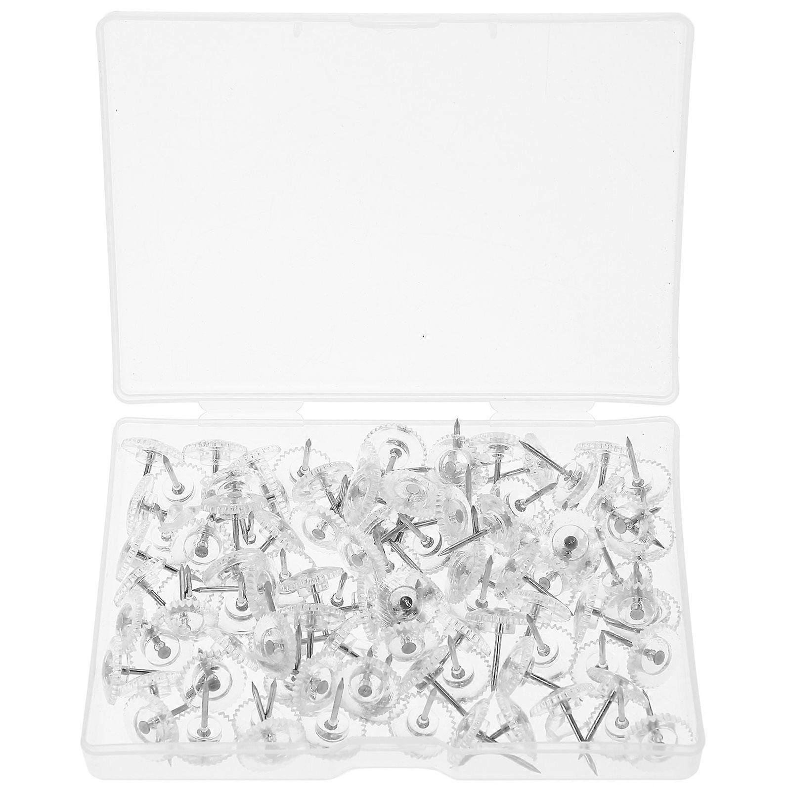 2 Boxes Push Pins Clear Thumb Tacks Office Thumb Tacks Cork Board Push Pins Board Push Pin