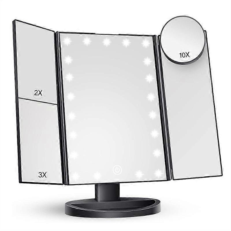 Led makeup mirror foldable fill light mirror