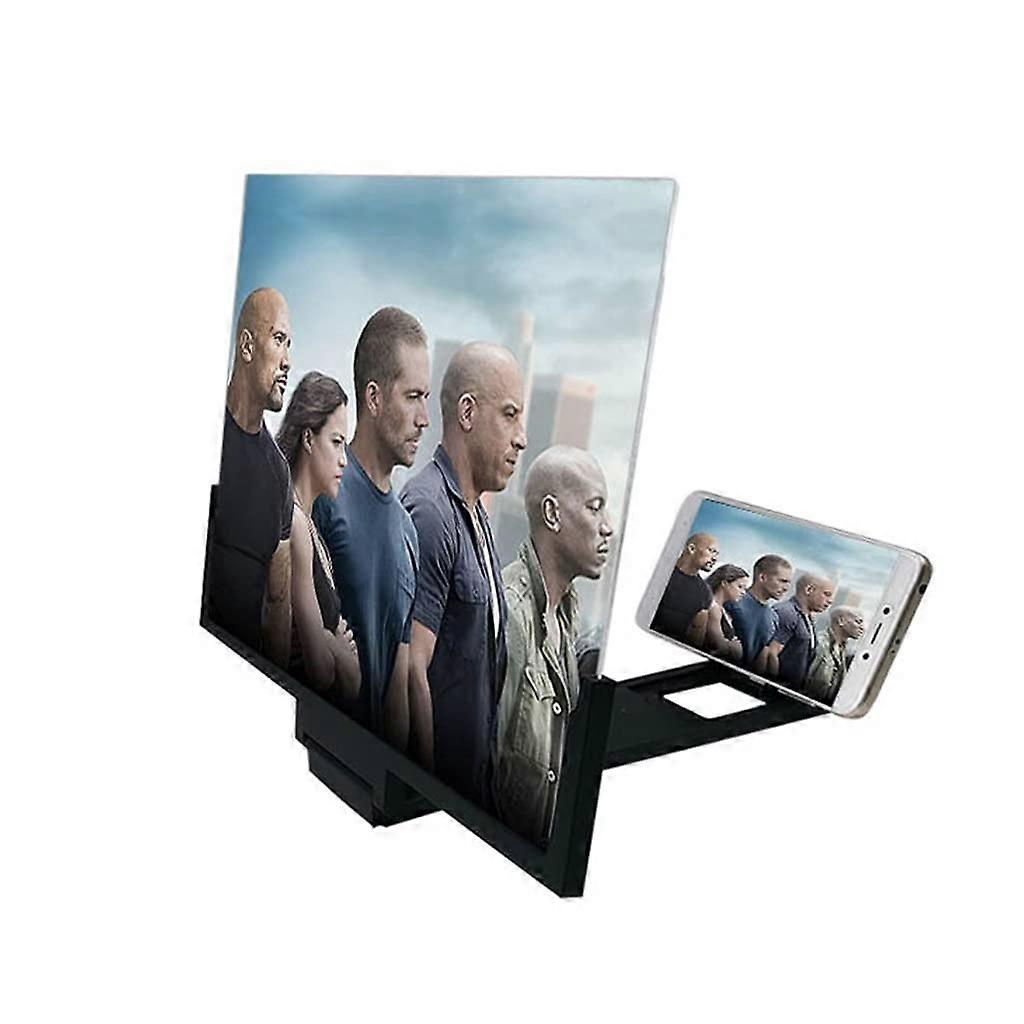 Screen Magnifier For Cell Phone 14 Inch Enlarger, Foldable Desk Stand, Compatible With Smartphones, Portable Design