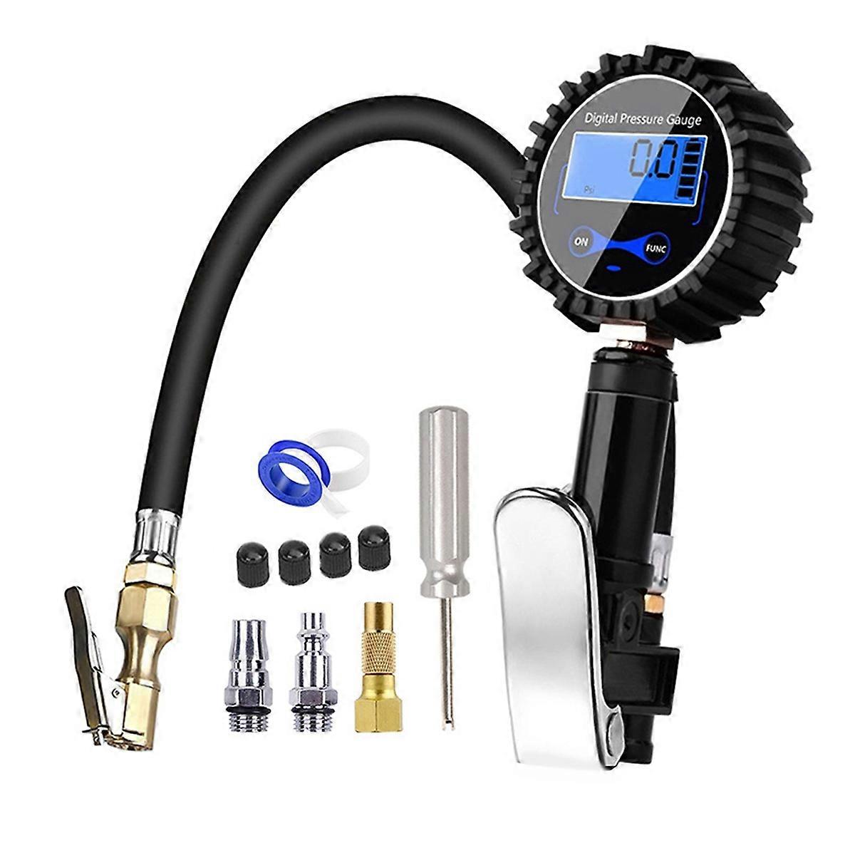 Digital Tire Pressure Inflator Gauge Aluminum