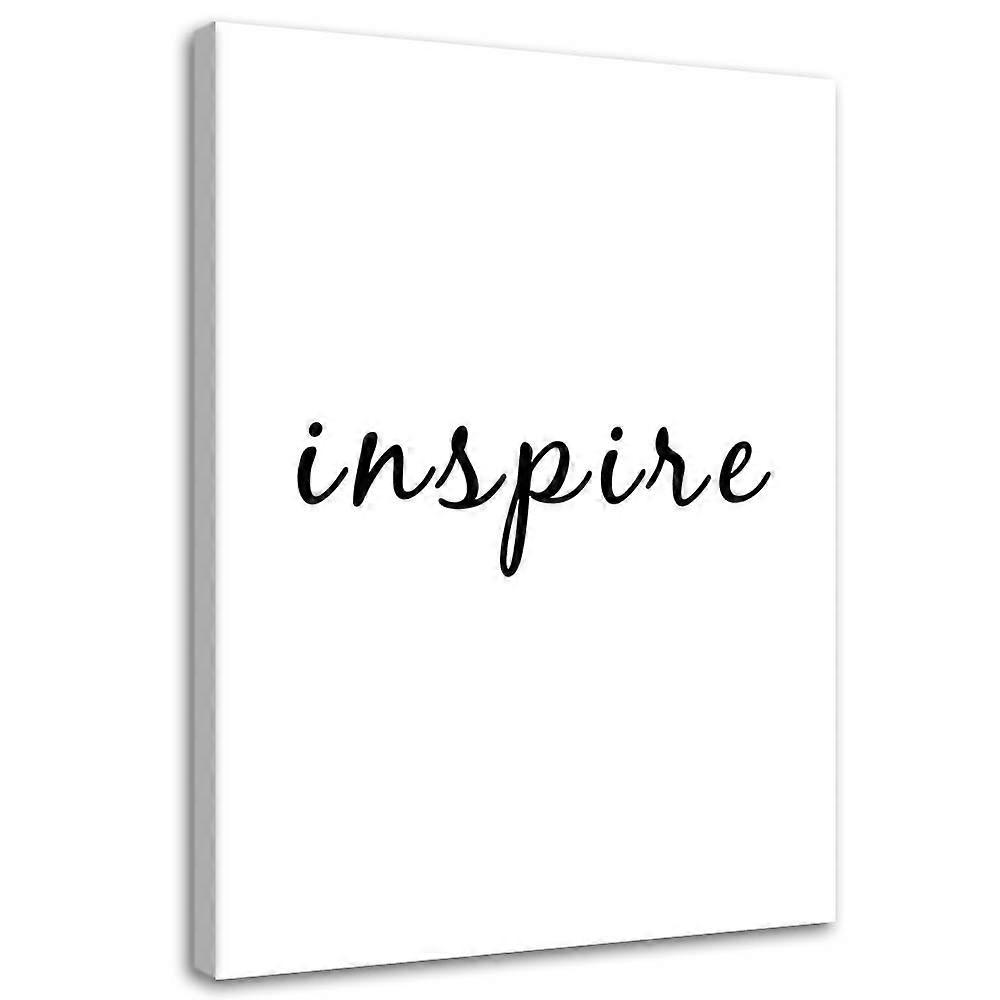 Impression sur toile, typographie Inspire - 70x100