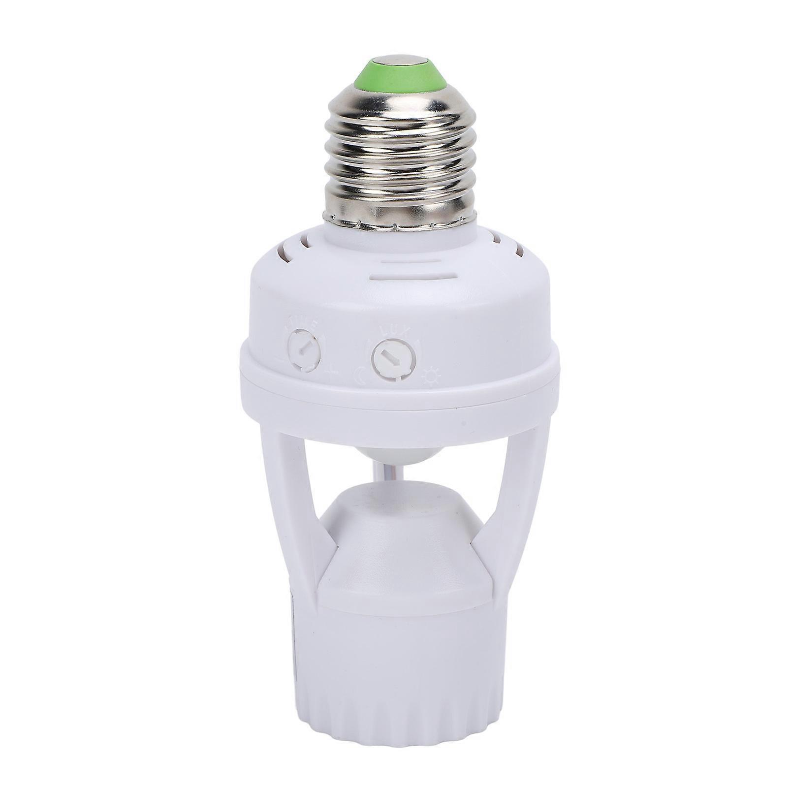 Infrared Sensor Socket Energy Saving LED 60W E27 Screw in Motion Activated Light Bulb Holder for Home Use