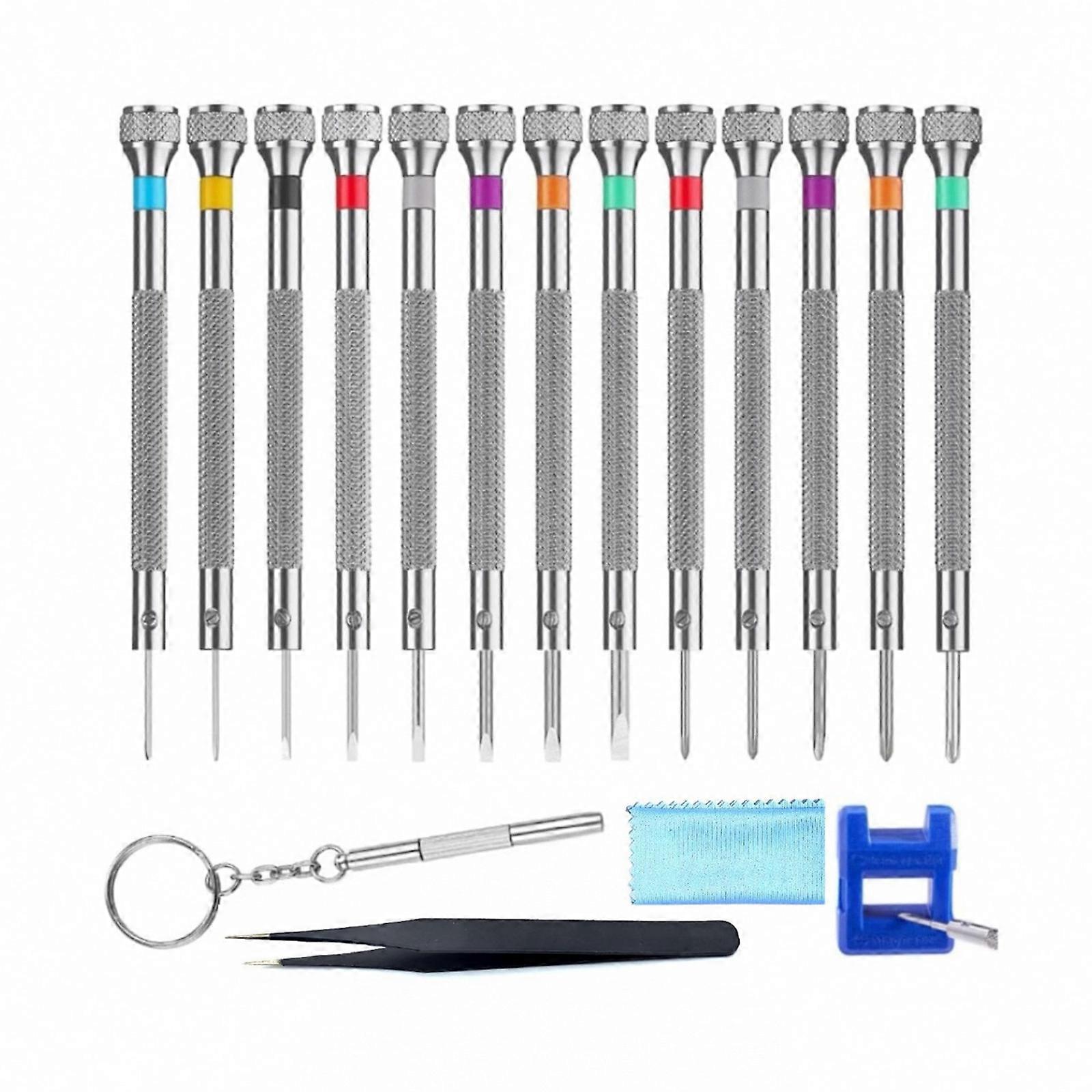  Small Tools Set With Precisions Screwdrivers For Watch And Electronics Maintenance