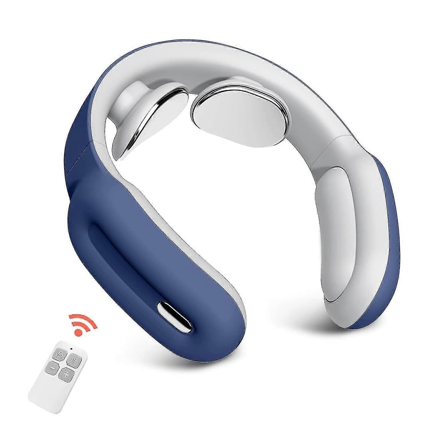 電気パルスネックマッサージャーコードレス、インテリジェントネックマッサージャー、熱付き、3つのモード15レベルの深いティッシュトリガーポイントマッサージャーのための痛み緩和とR