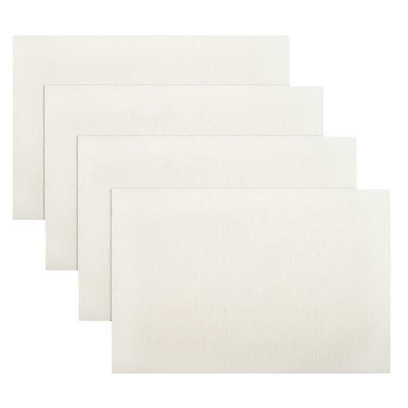 4pcs/set Flexible Place Mats Anti-scratch Rectangular Elegant Waterproof Cup Table Mats Kitchen Supplies Jikaix