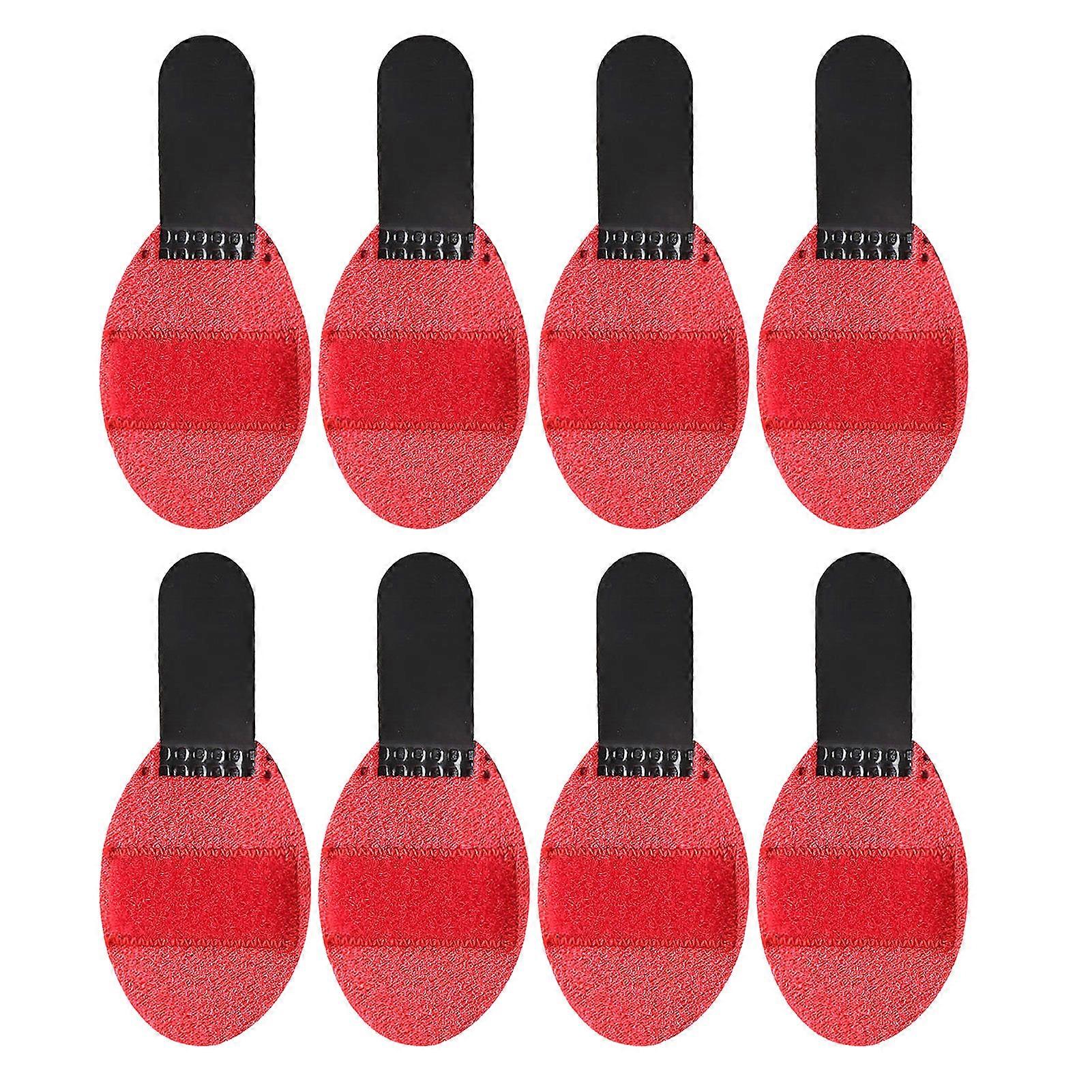 8pcs Trigger Single Belt Finger Fixing Strap Splint Support Adjustable Brace for Broken Straightening Red