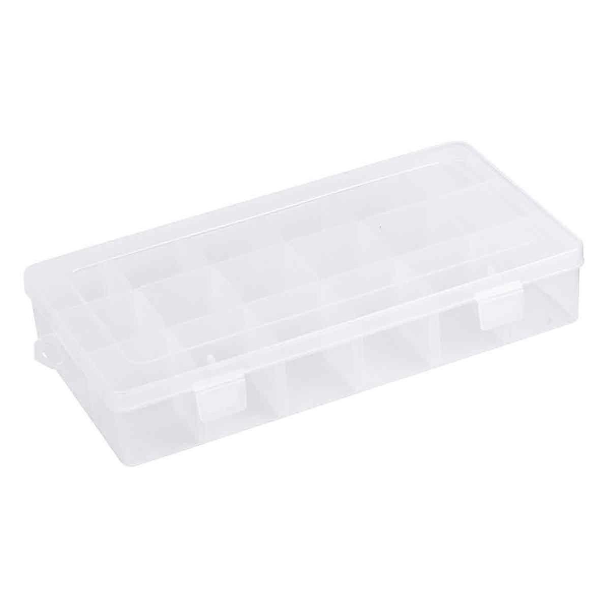 18 Fächer Fliegenköderbox Angelgerät Aufbewahrungsbox Blinkerhaken Ködergerät Tackle Case klein