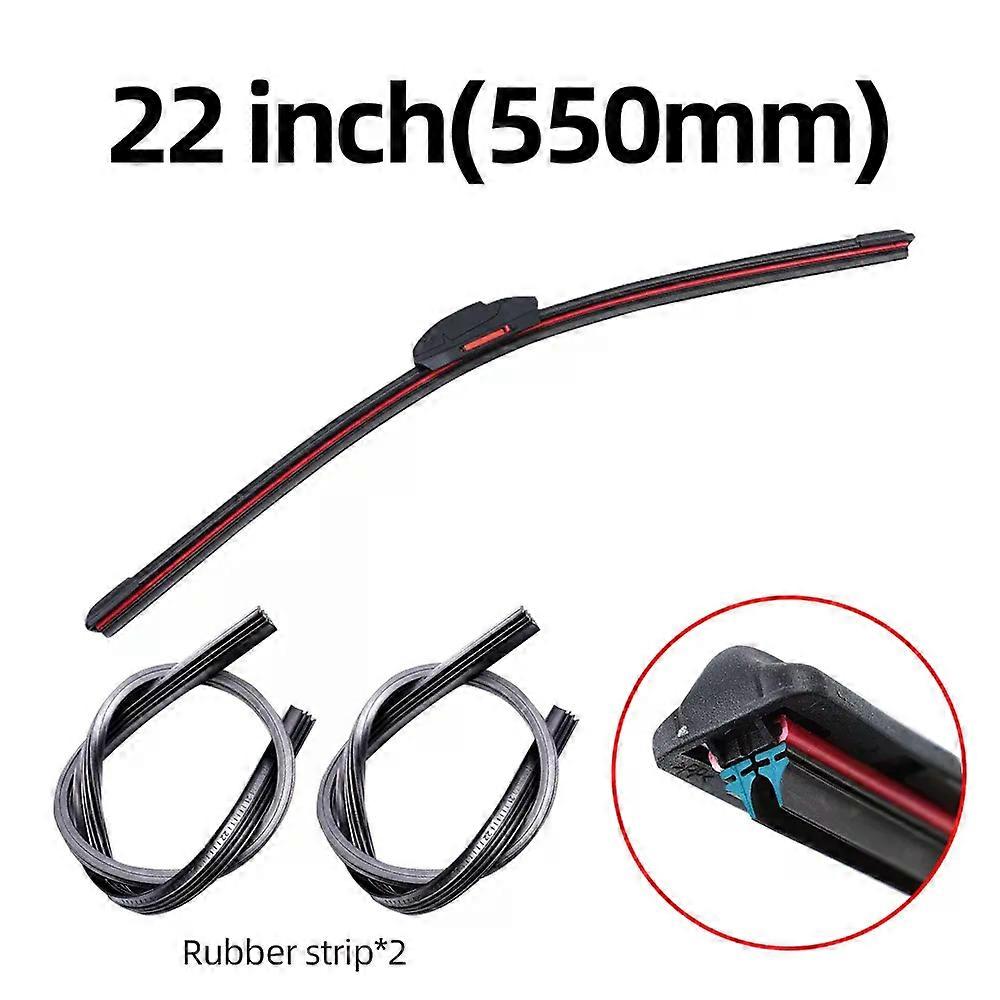CAER Universal Car Windshield Wiper Blades Double Layer Soft Rubber Automotive Replacement Wiper Easy to Install 16/18/22/24/26"