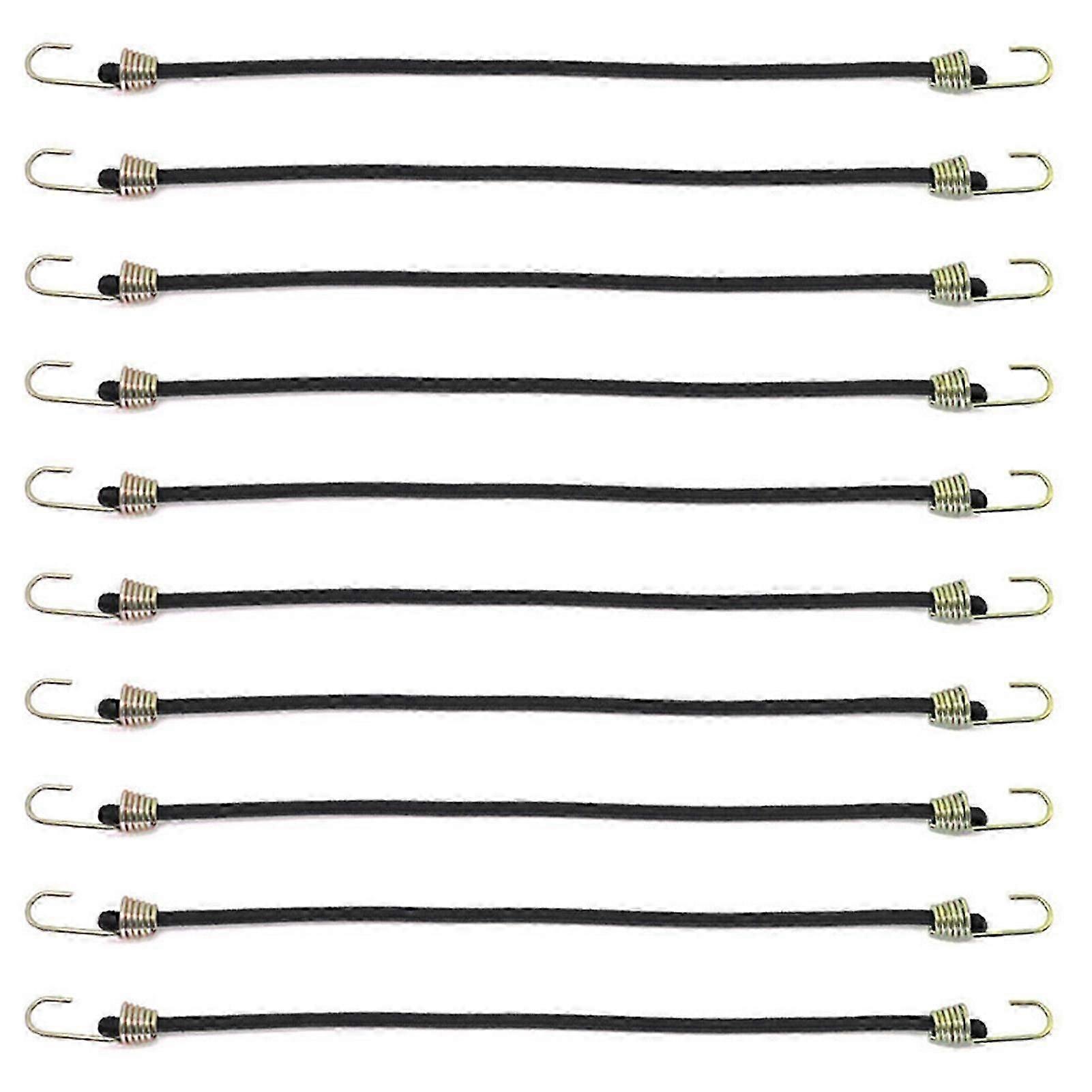 10PCS Elastic Bungee Cord All Purpose Adjustables Bungee Cords with Hooks for Camping Tents