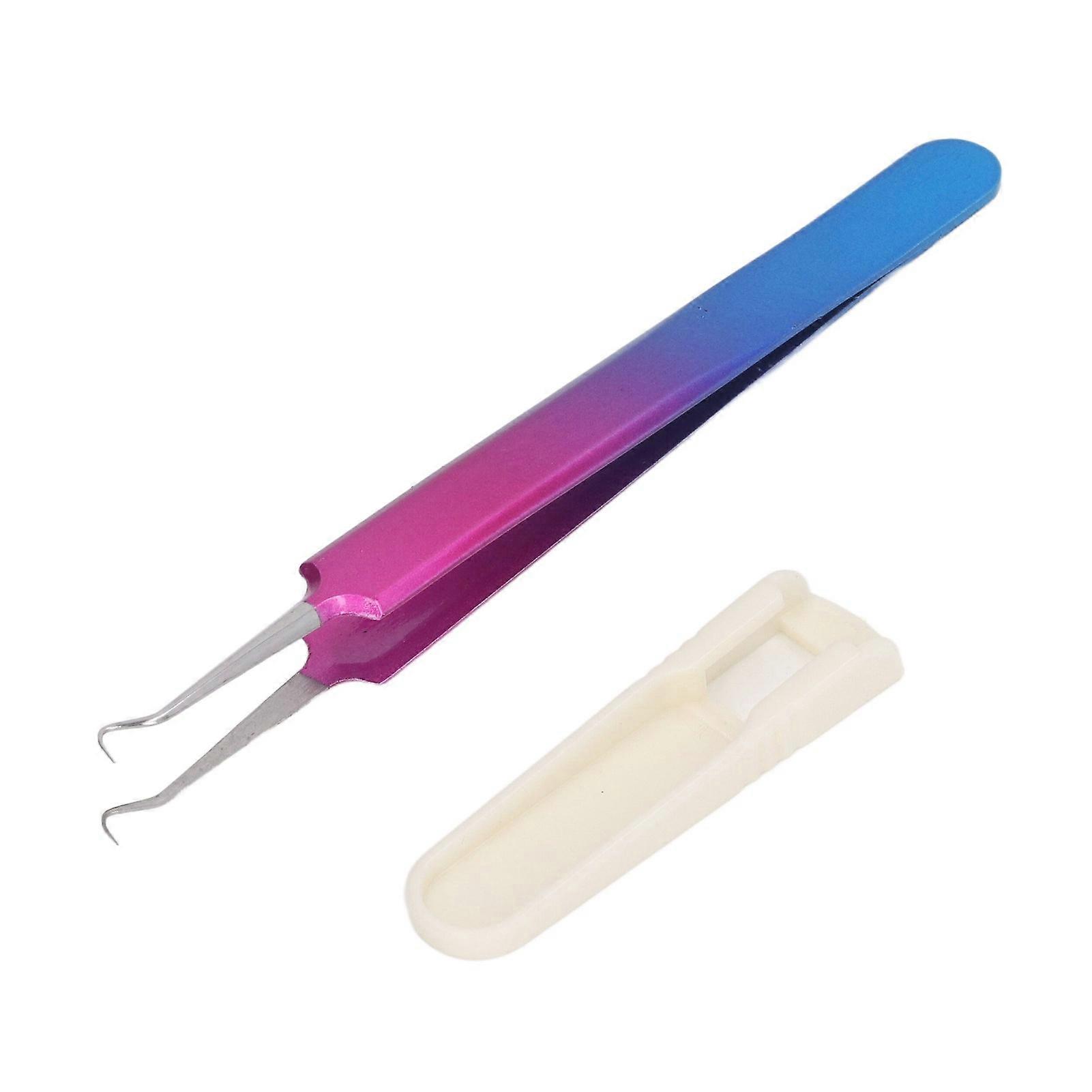 Curved Tip Extractor Tweezer Stainless Steel Precise Blemishs Pimple Blackhead Removal Tool