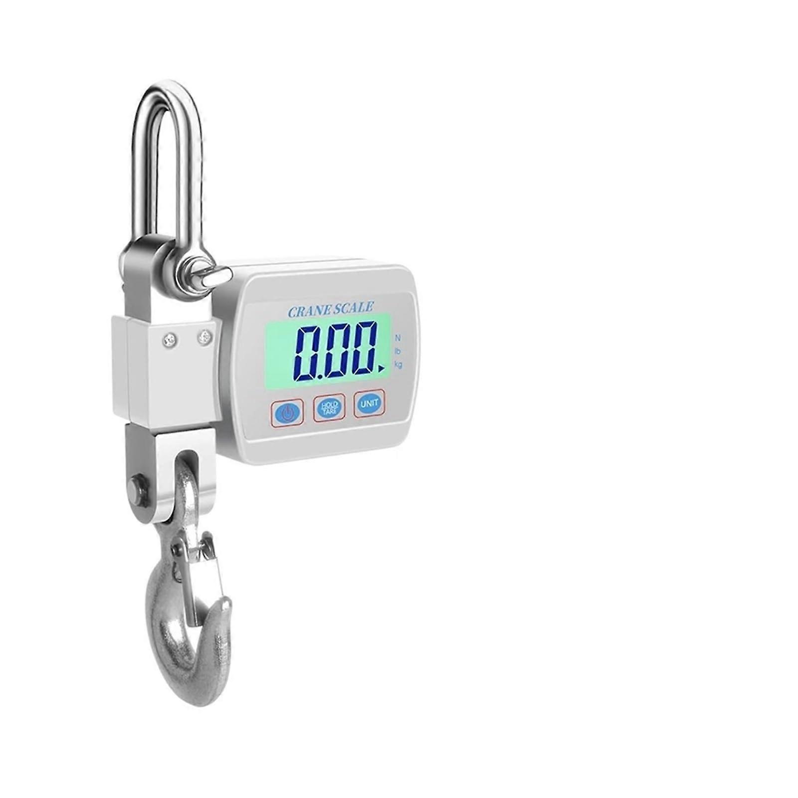 Industrial Hanging Crane Scale 300Kg/500Kg with LCD Backlight Heavy Duty Hook Scale for Farms Portable Hoist Unit Change