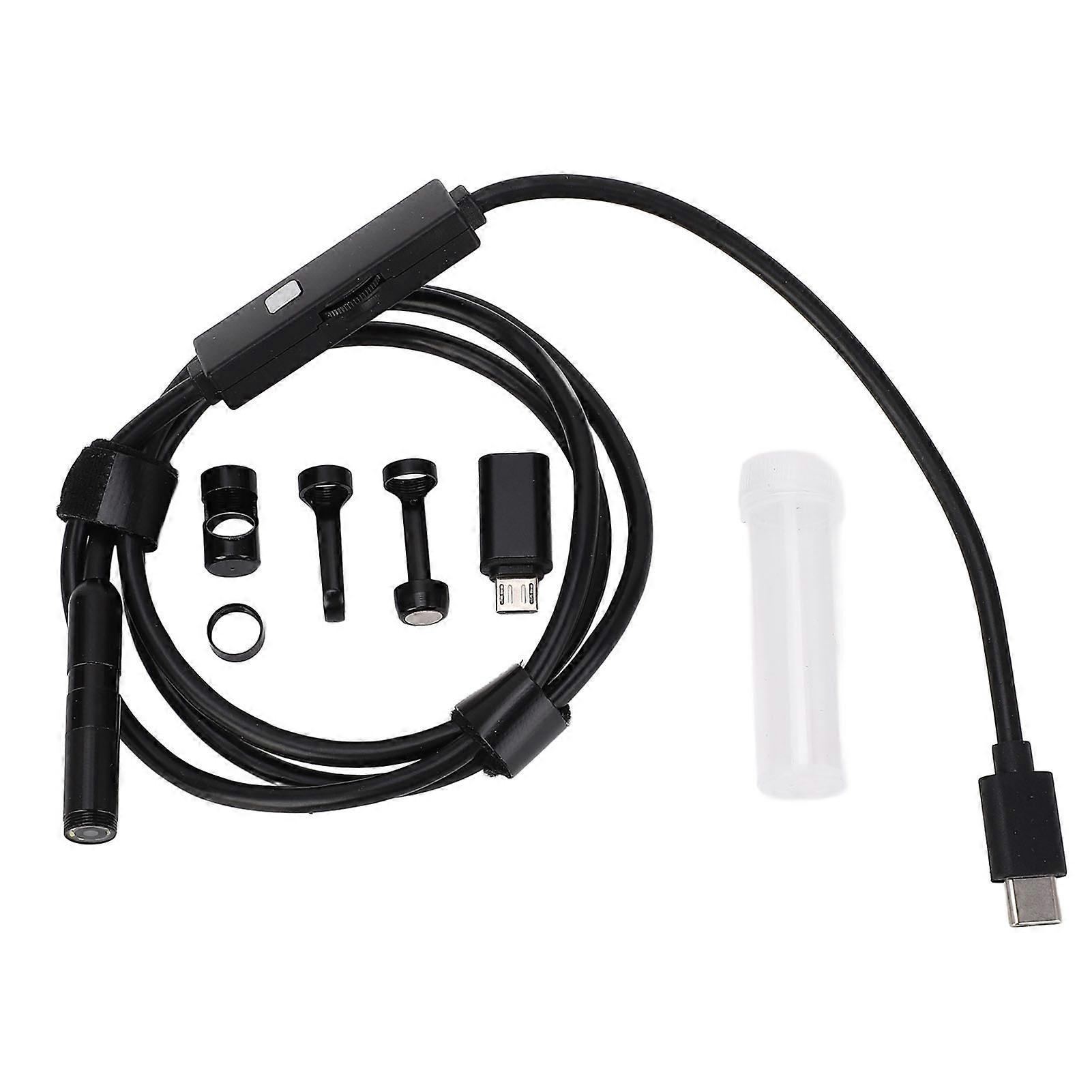 1920P HD Waterproof Endoscope Camera with Light, 8 LED, Semi-Rigid, iOS/Android Compatible