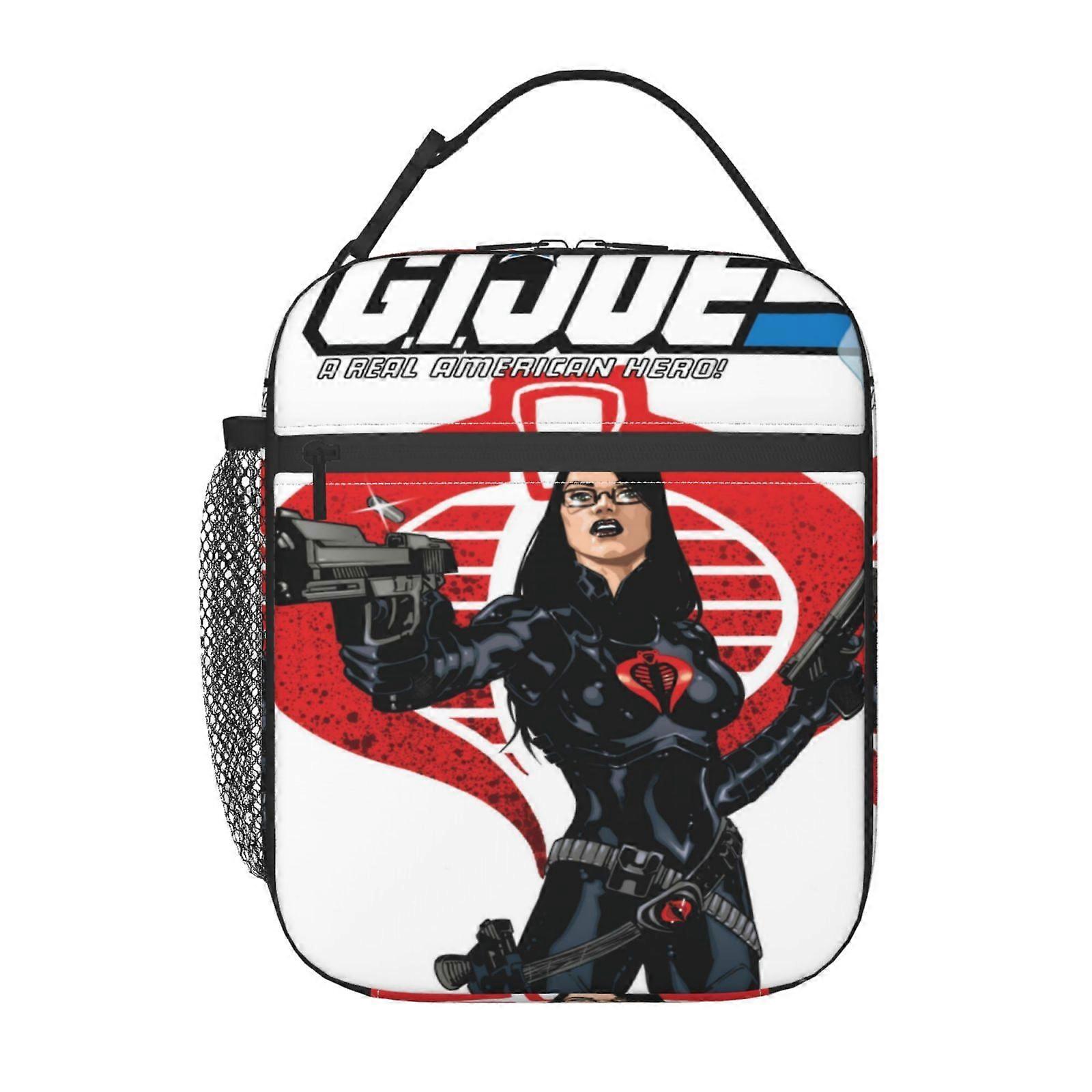 a184 G.I. Joe A Real American Hero Lunch Bag with Integrated Smart Lock, Protect Your Food with PIN Code Security System w184