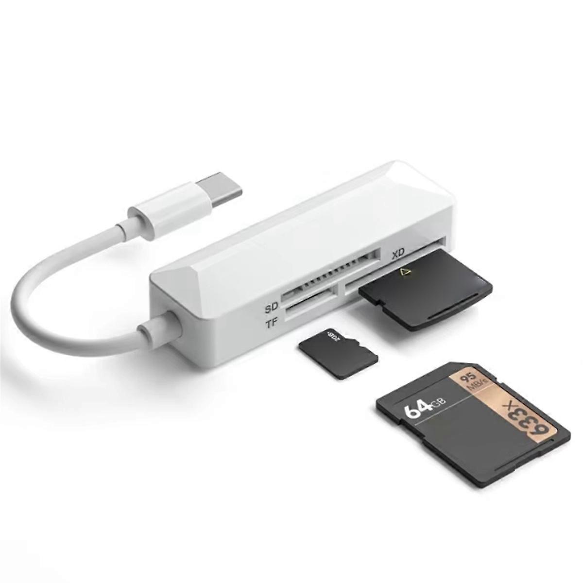 3 in 1 Card Reader Universal SD TF SD Card Reader USB C High Speed Memory Card Reader Converter for