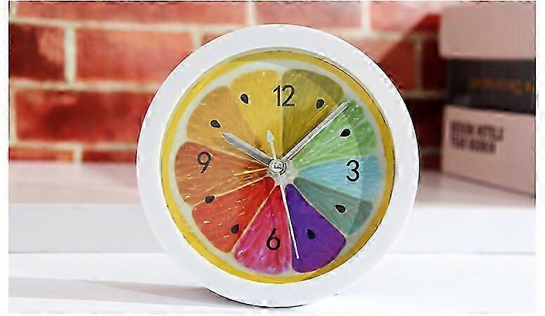 Landschaft Erfrischend Coole Frucht Zitrone Wecker Einfache Schreibtischuhr Tischuhr Schlafzimmer Studie Lazy Clock