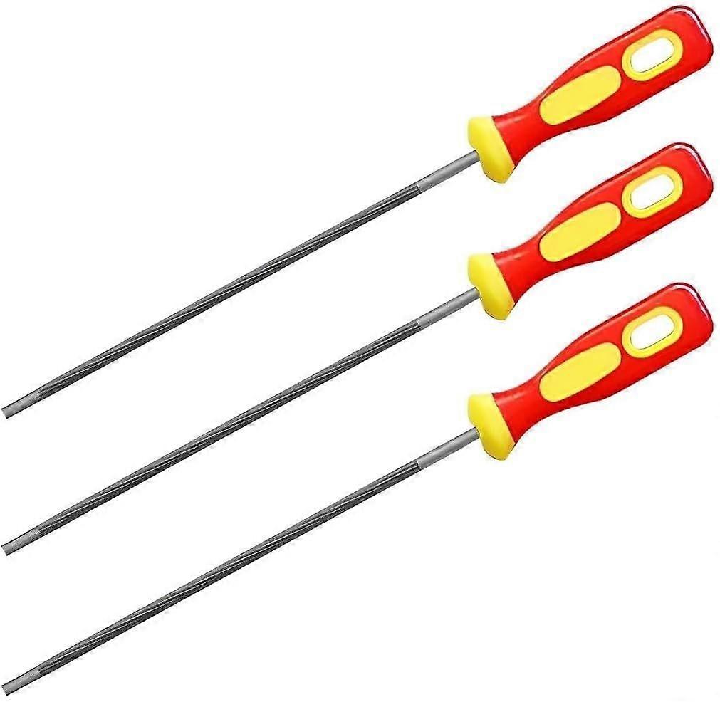 3pcs 2 in 1 Chainsaw File Set, Chainsaw Files, Chainsaw Files, 3 Sizes 4.0mm, 4.8mm, 5.5mm