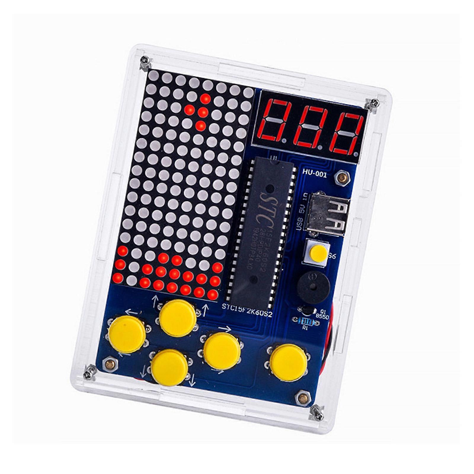 Electronic Game Kit Retro Game Console with 51 Single Chip Microcomputer DIY Parts and Buzzer